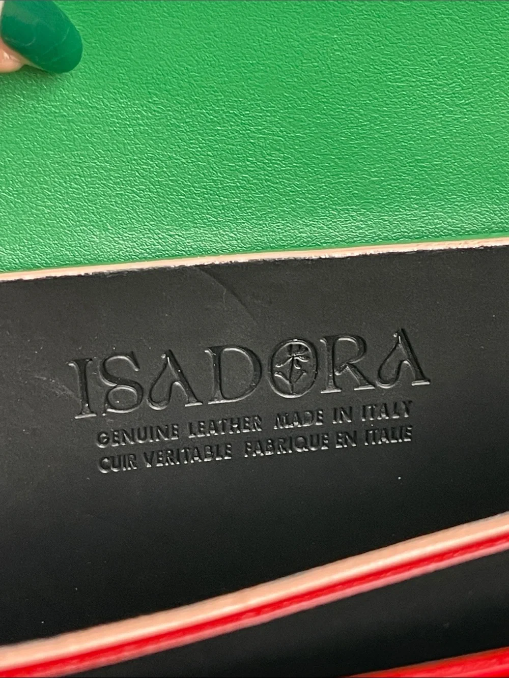 ISADORA Italian Genuine Leather 3D Clutch Crossbody